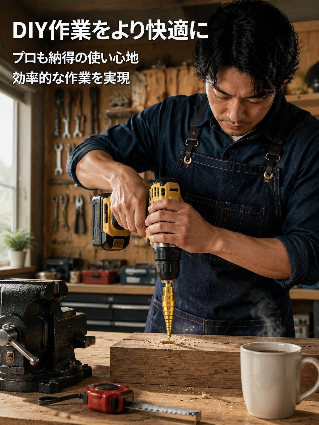 六角シャンク多機能ステップドリルセット 電動ドリル・木工穴拡大用