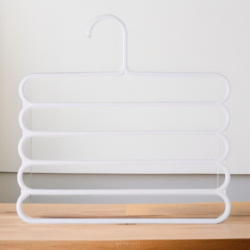 Fünf-lagiger faltbarer Wäscheständer, platzsparendes Design