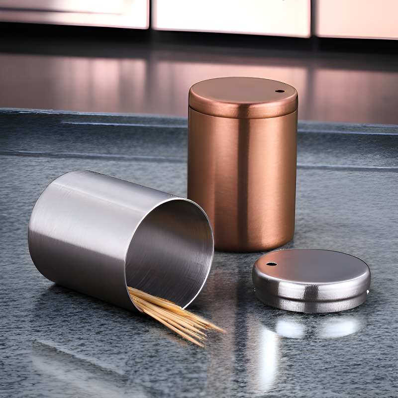 Stainless steel toothpick holder