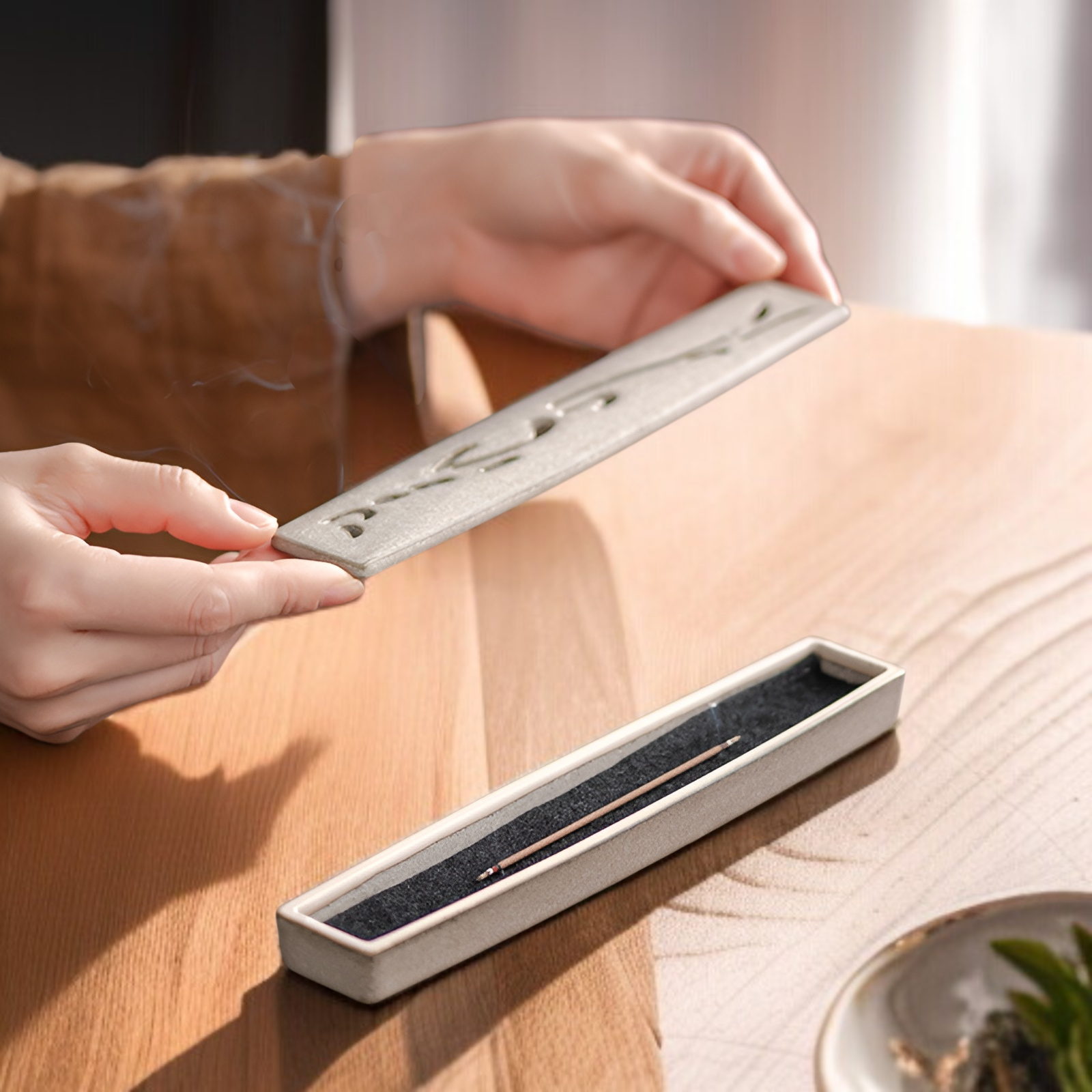 세라믹 안전 방화선 향로 정면 사진