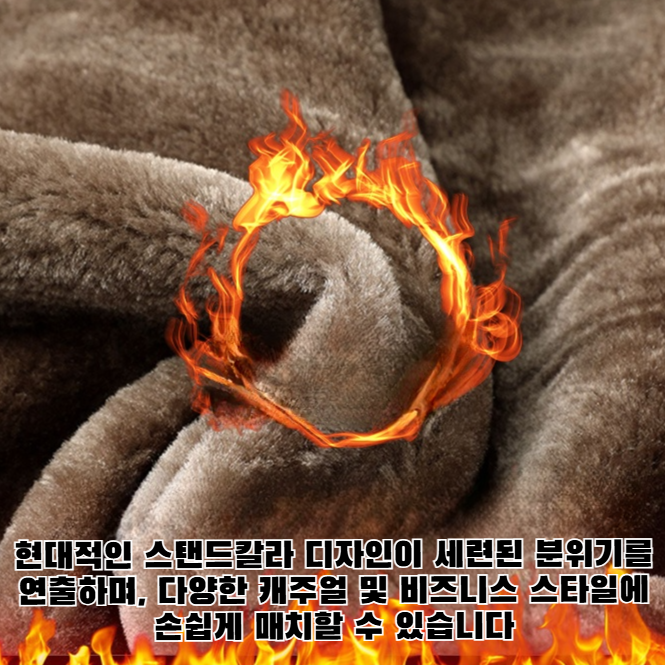 남성 그래핀 밍크 양털 스탠드 컬러 재킷