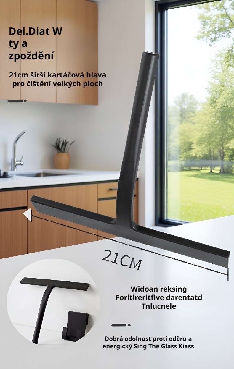 Stěrka z kvalitního silikonu na mokré sprchové dveře