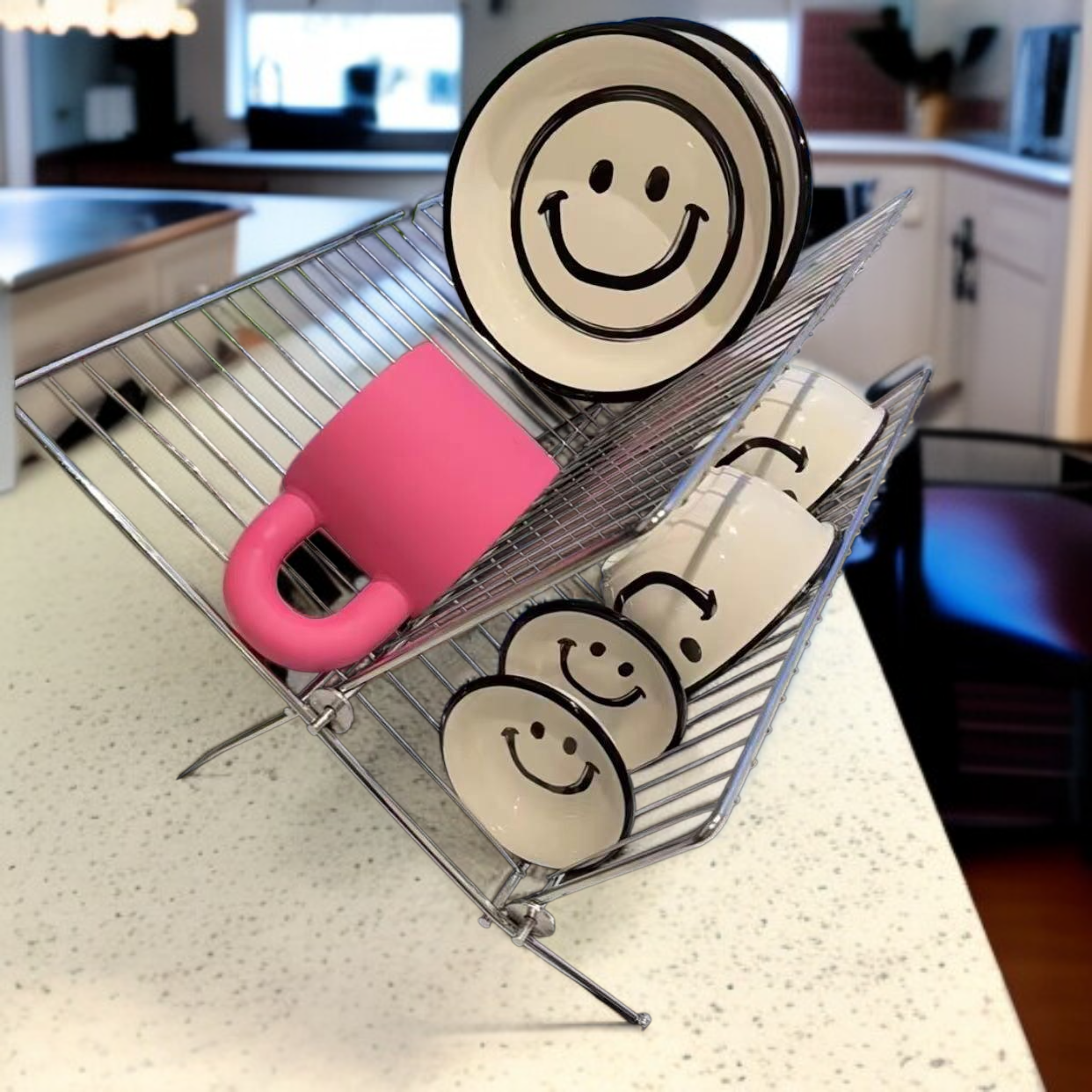 접이식 접시 보관 선반