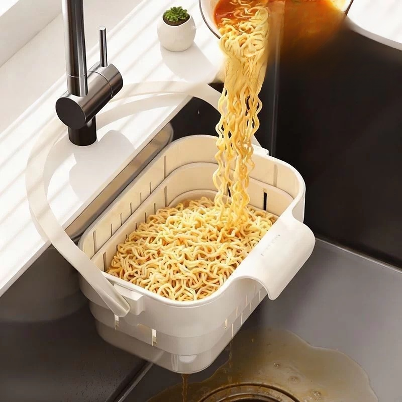 折りたたみ式伸縮排水バスケット