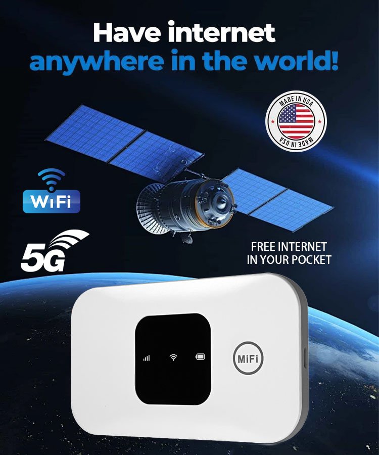 【Lifetime Free】Your Pocket 5G WiFi Router, Strong signal, fast network speed