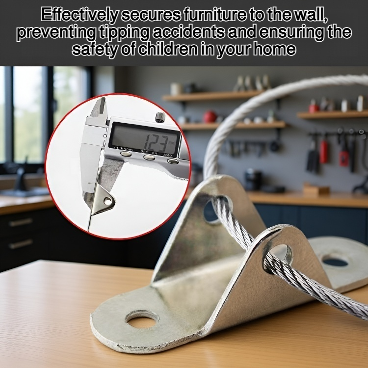 Furniture Anti-Tip Device Metal Strap Drawer Safety Buckle for Children's Furniture