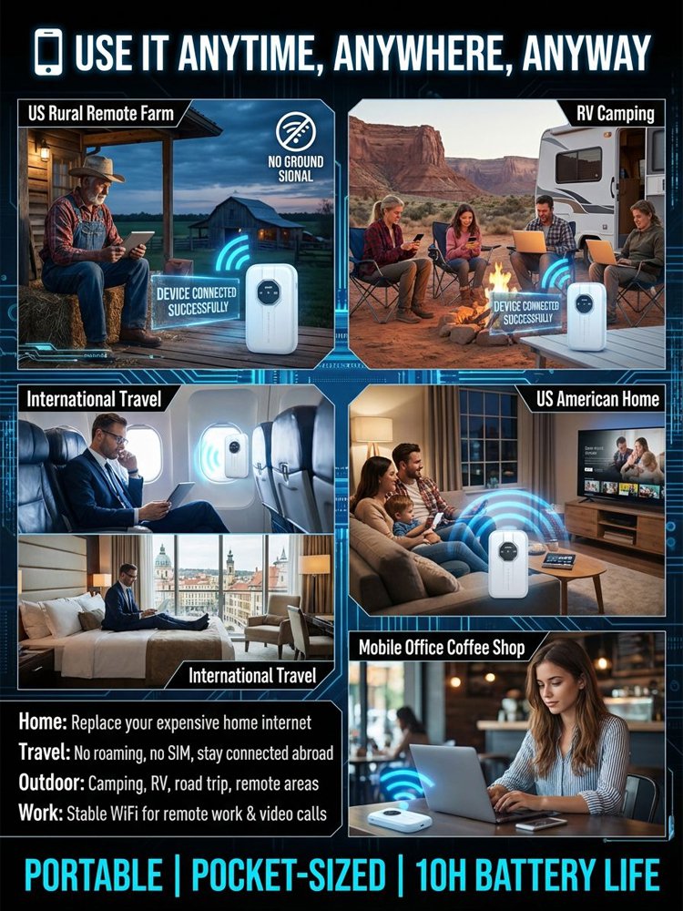 [Global Coverage, Free for Life] Boundless Portable Wi-Fi