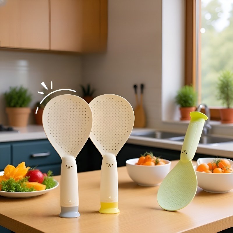 곰 모양 디자인의 주방용 숟가락과 주걱 세트