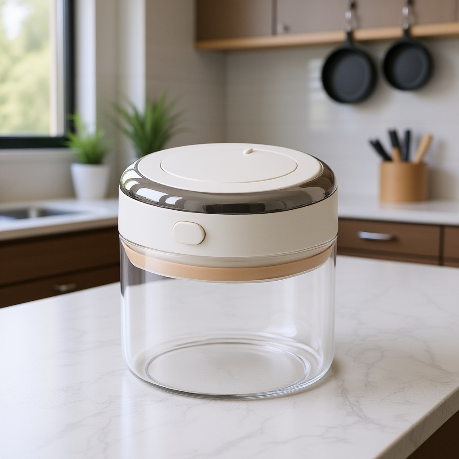 Coffee bean storage glass sealed jar