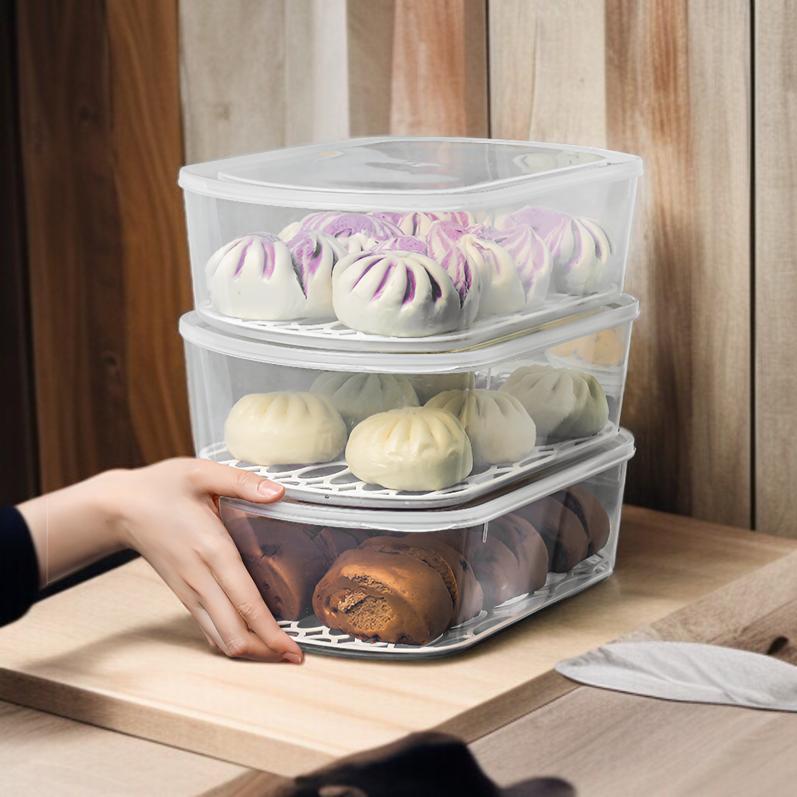 مستطيلة جديدة لحفظ مربع ثلاجة المطبخ