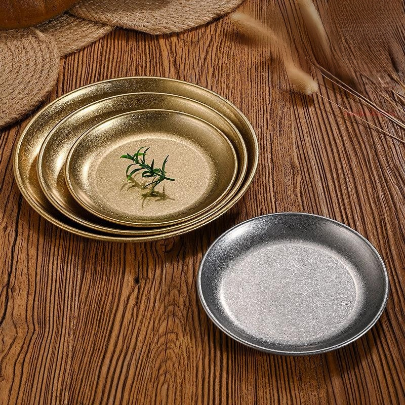 Runde Edelstahlschale