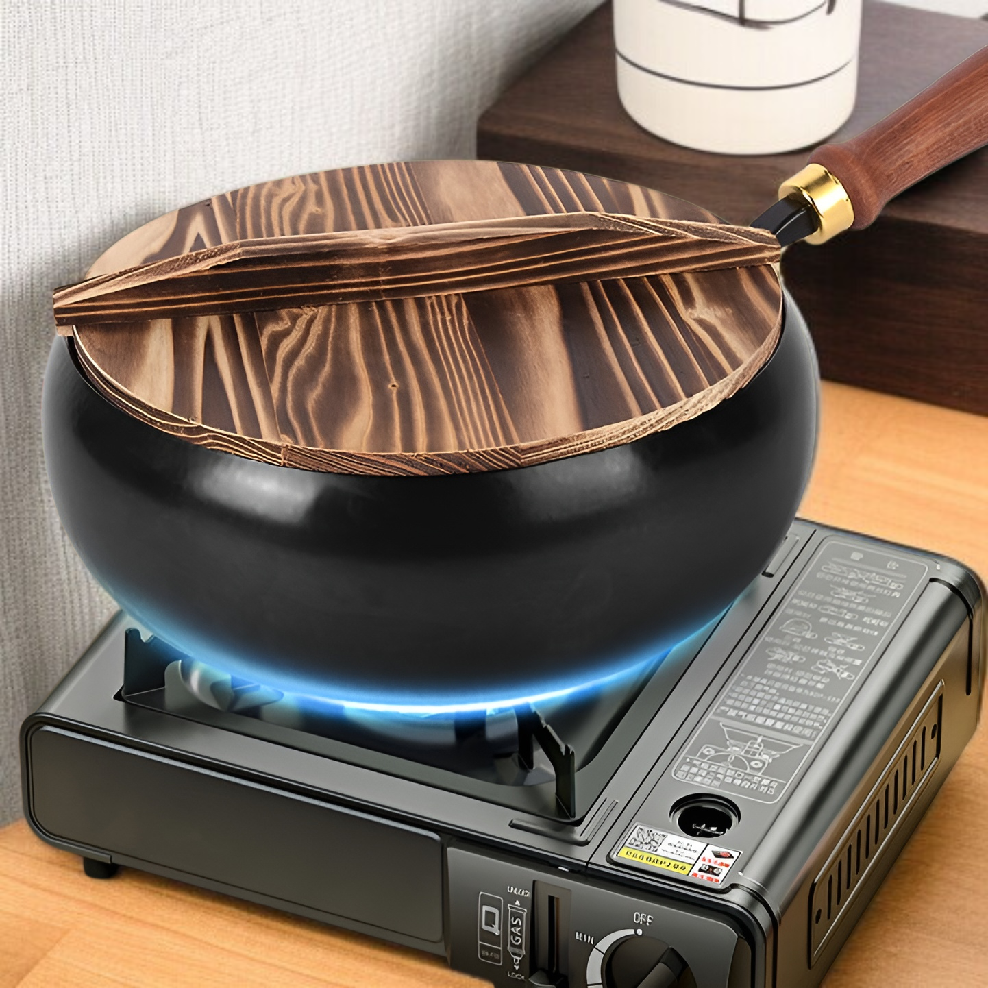 古代の大きな腹鍋張丘ノンスティック鉄鍋小さなフライパン炒めシチュー24CM小さな鉄鍋