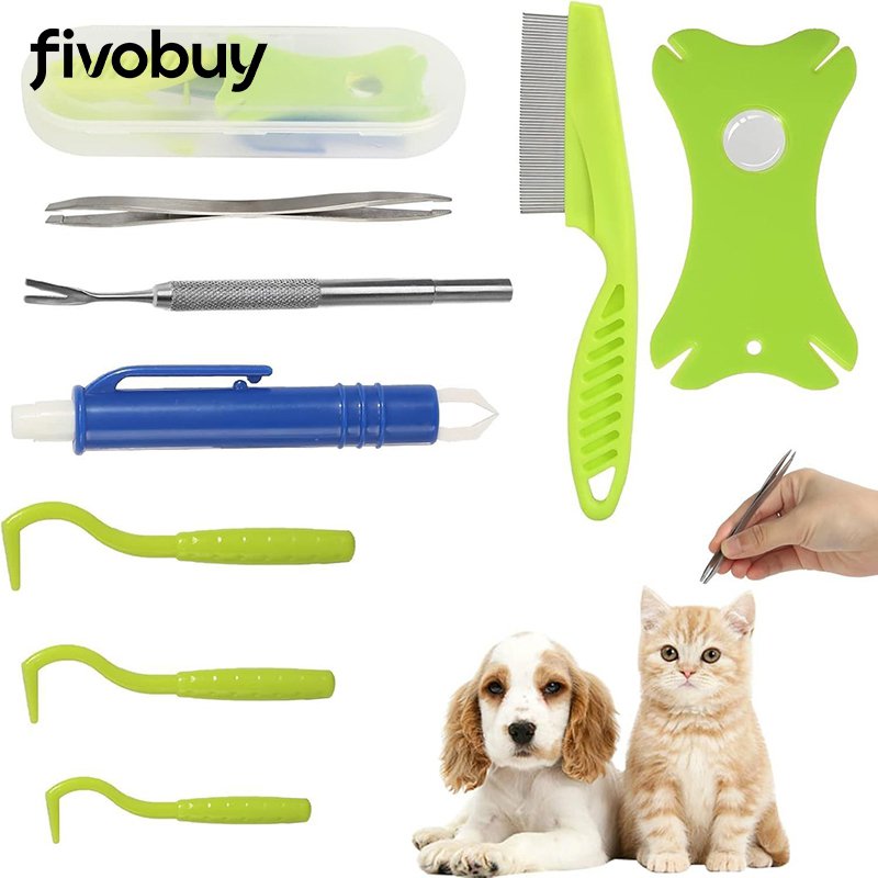 ชุดคลิปหนีบเห็บสำหรับทำความสะอาดสัตว์เลี้ยง กำจัดหมัดและเห็บสุนัข