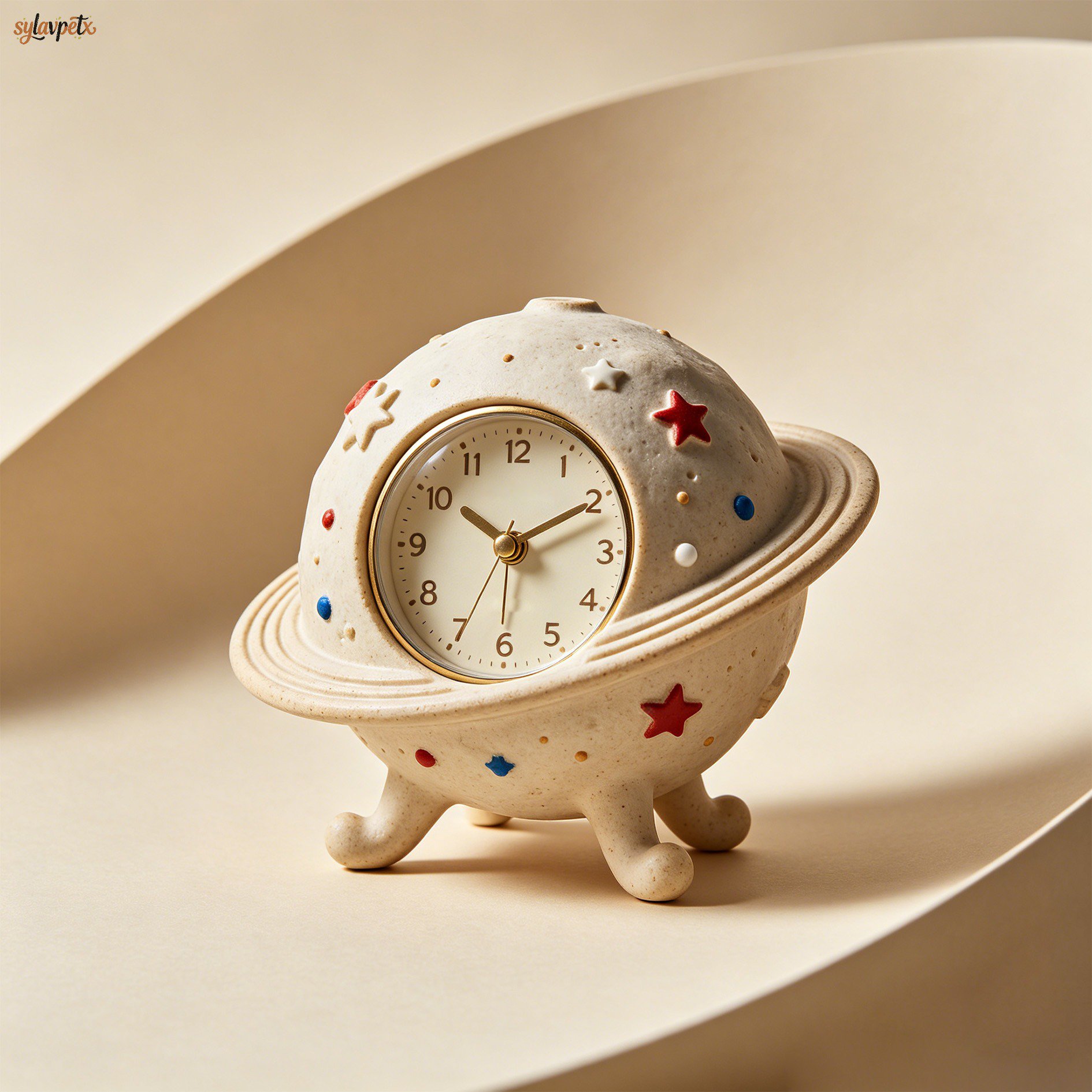 Horloges miniatures en forme de planète (2 pièces)