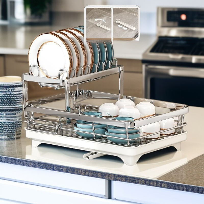 Kitchen Utensil Tray, Sink Bowl Holder, Drain Storage Basket