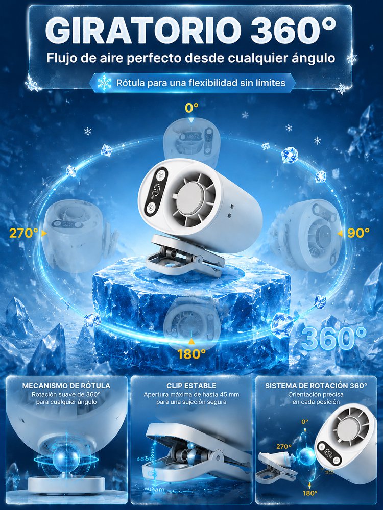 Ventilador de pinza con refrigeración por semiconductores ❄️ Enfría en solo 3 segundos