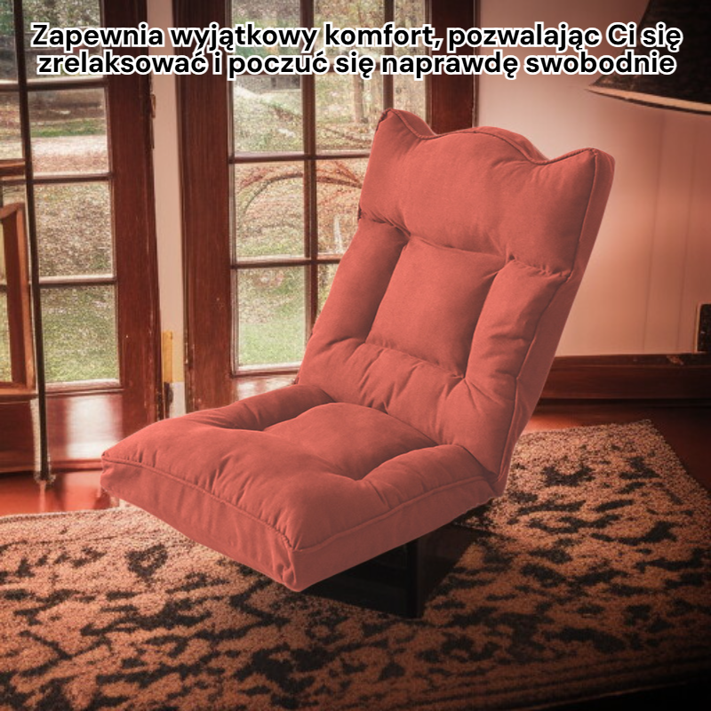 Składana leniwa sofa z wysokim oparciem