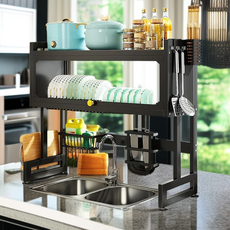 ステンレス製食器乾燥ラック キッチン用多機能収納棚