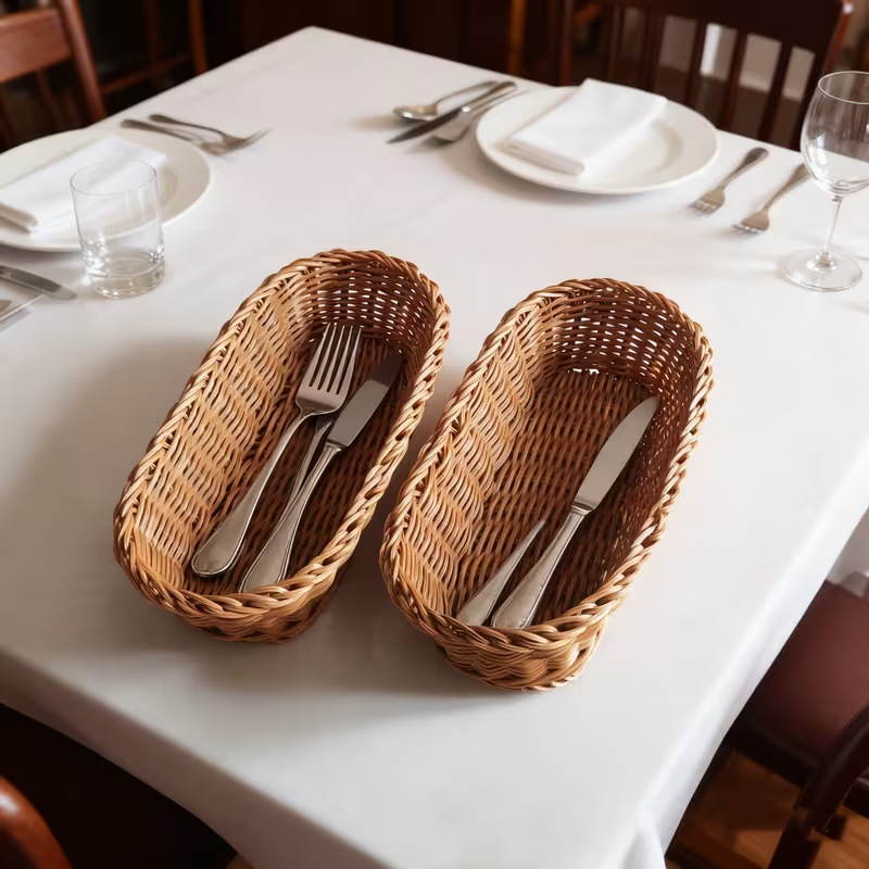 JMY仿藤编厨房收纳篮