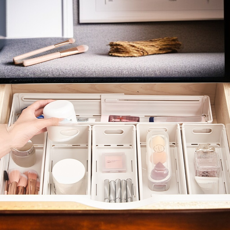 서랍 정리함 내장 칸막이 확장 가능 주방 식기 화장품 정리함