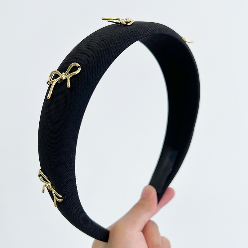 Solid color bow headband