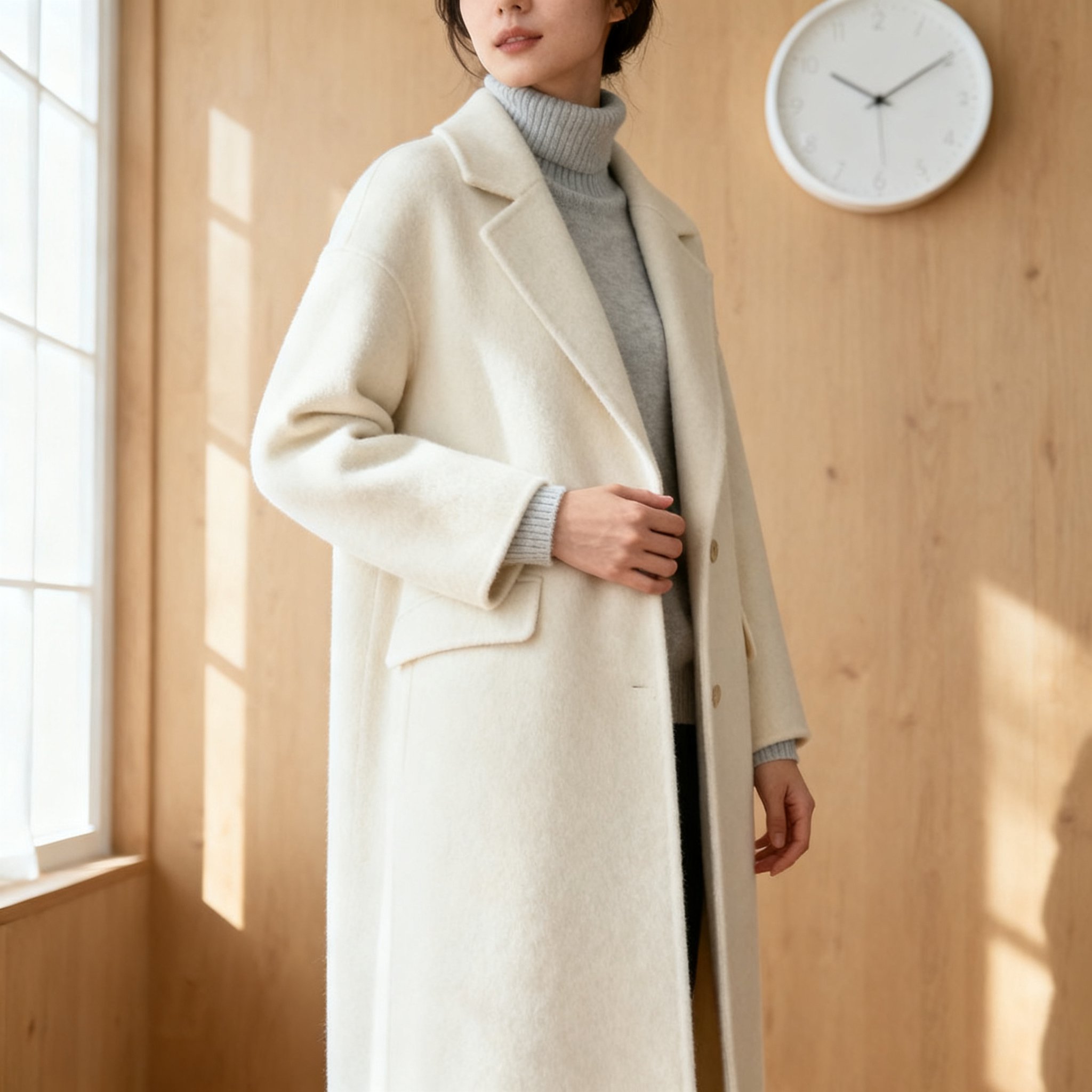 ミディアム丈スーツスタイルコートの全体画像