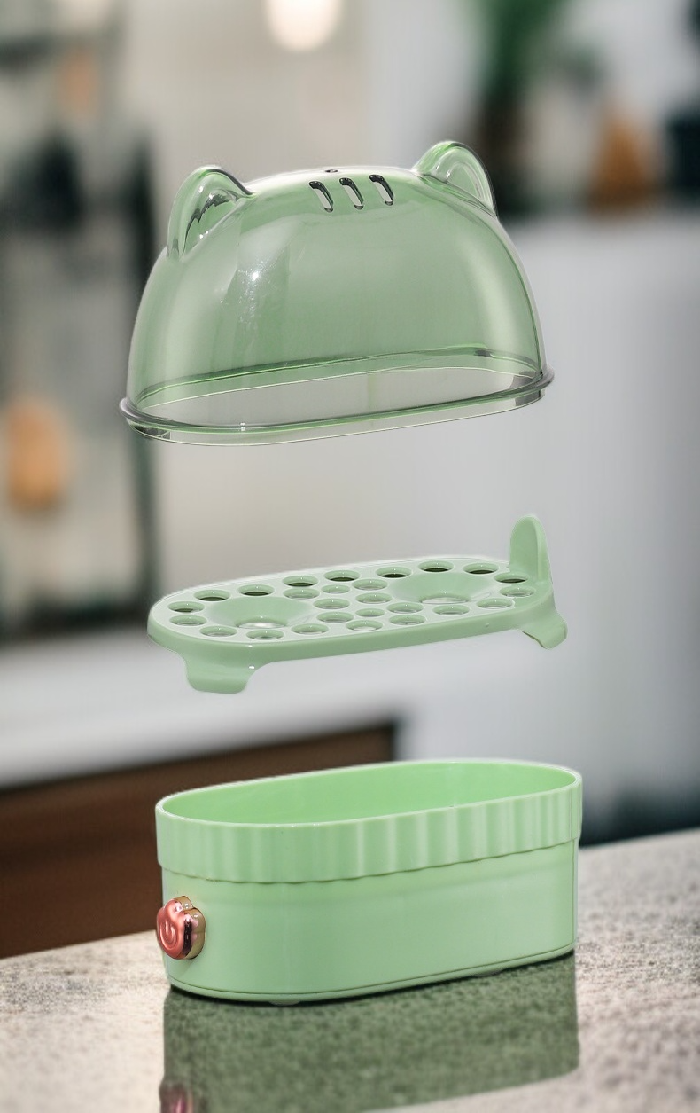 調理中の卵の様子が見える透明デザイン