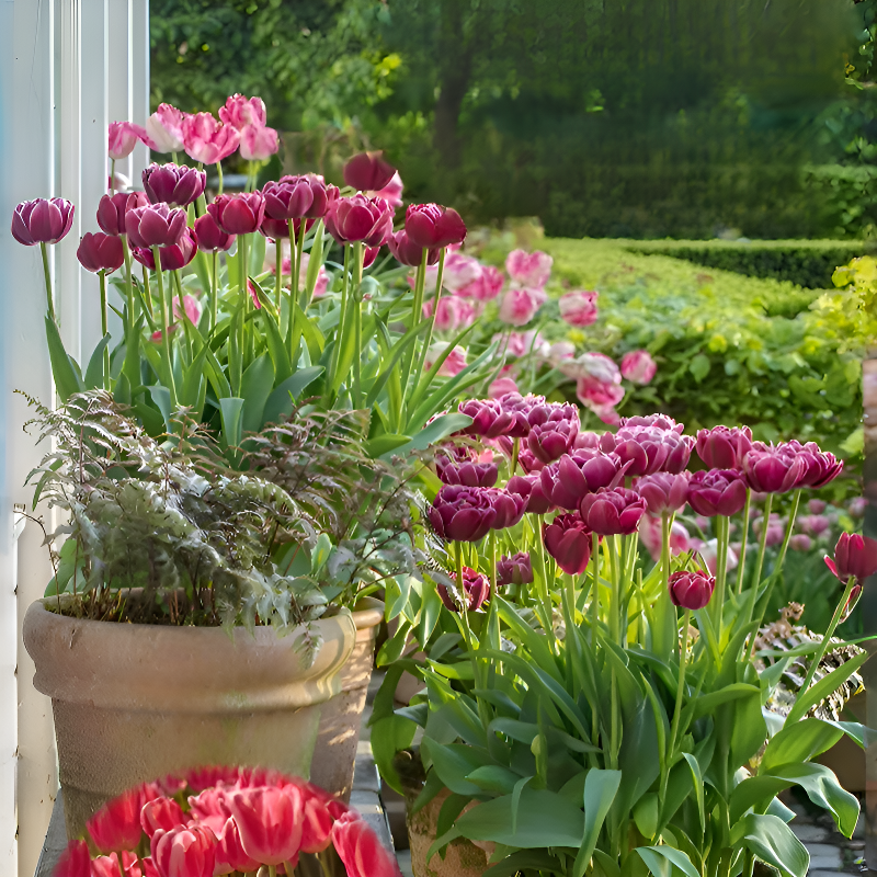 사계절 피는 튤립 구근 묘목 화초 화분