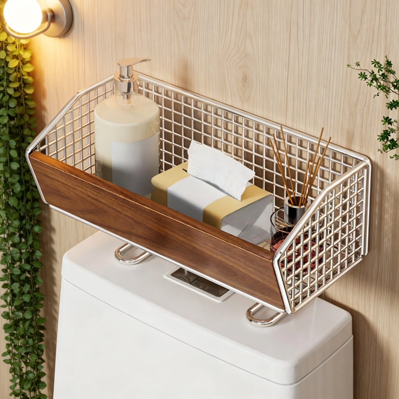 無需工具快速安裝馬桶收納架