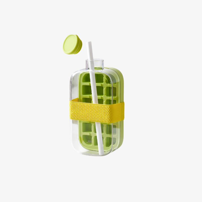 휴대용 여름 수제 압착 아이스 몰드 빨대 물컵 휴대용컵 물주입 여성 휴대용 물컵