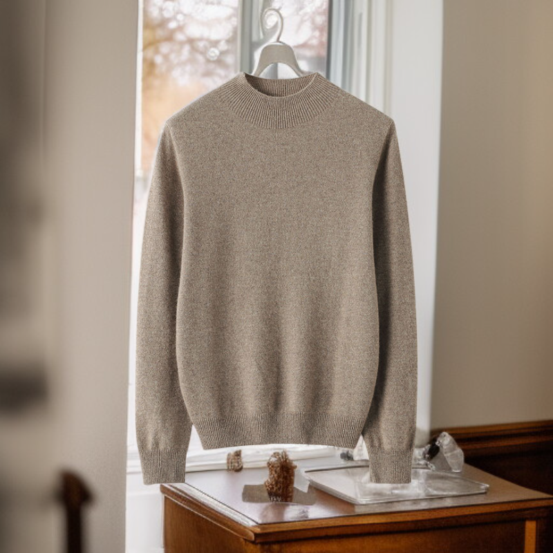 ゆったりとした無地ニット