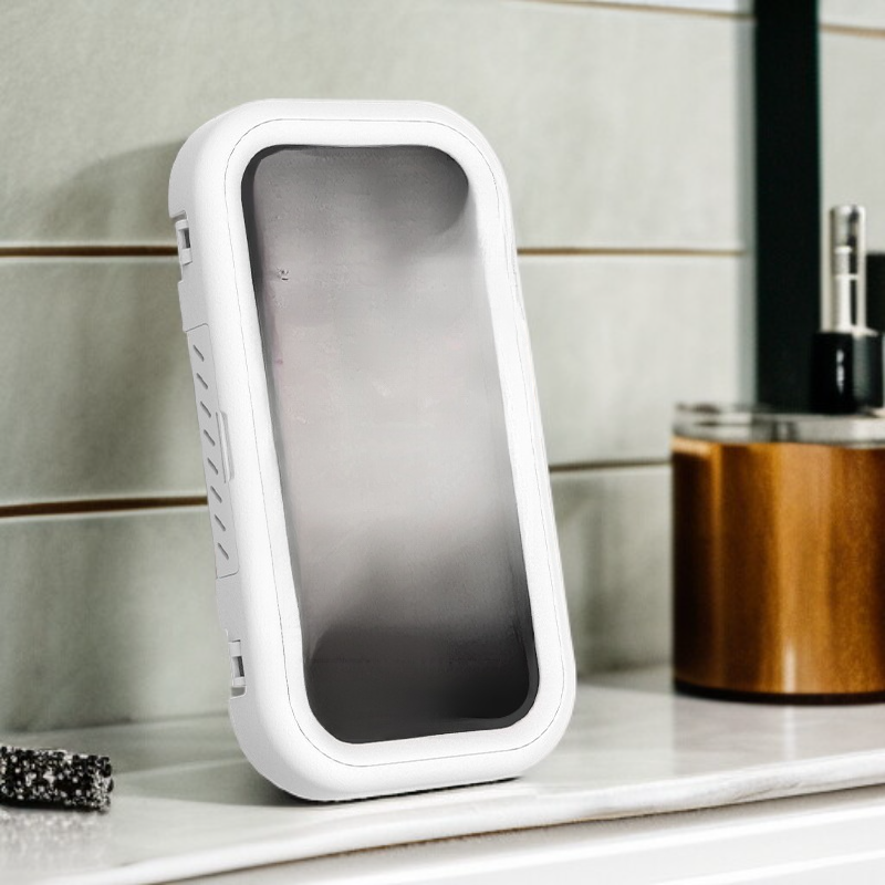 Shower Watching Cell Phone Holder Swivel Bathroom Wall Mount AntiFog