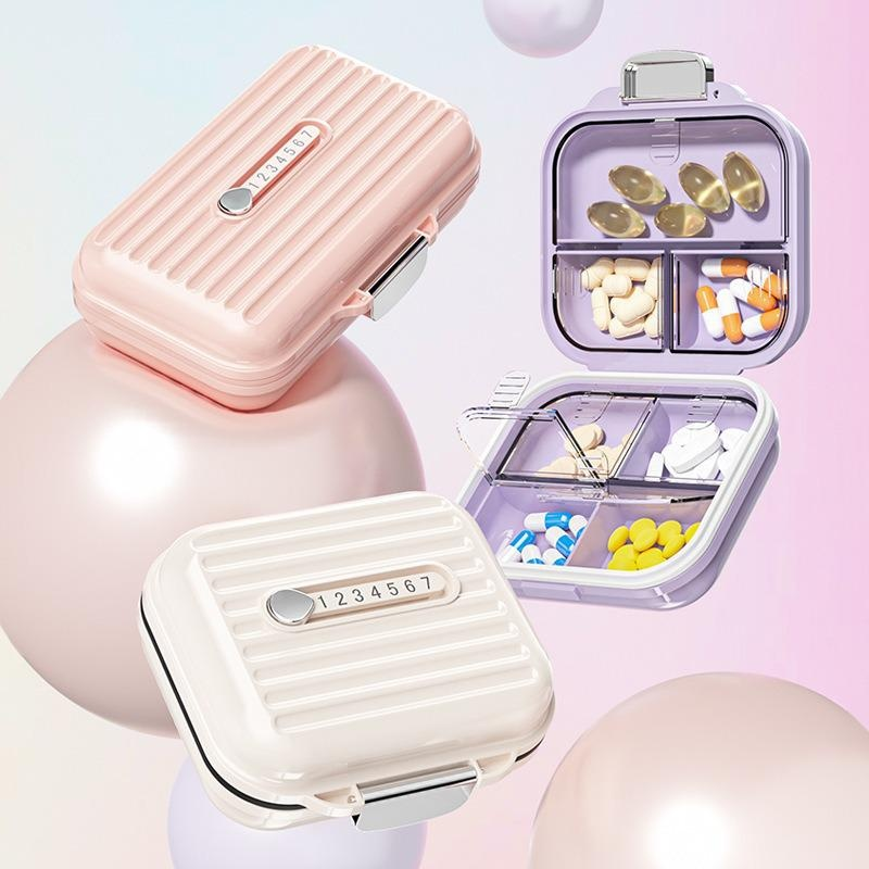 Weekly 7-Day Pill Dispenser, Portable Three-Meals Sealed Travel Pill Box
