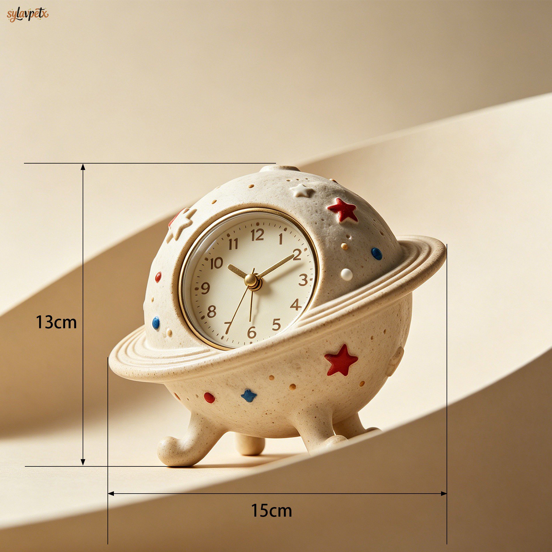 Horloge planète décorative pour salon ou bureau