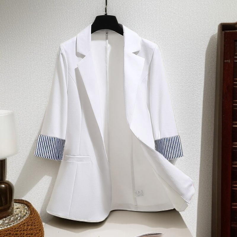 여성 봄 슬림 스몰 정장 코트 차르차르핏 7부 소매 스몰 정장 상의