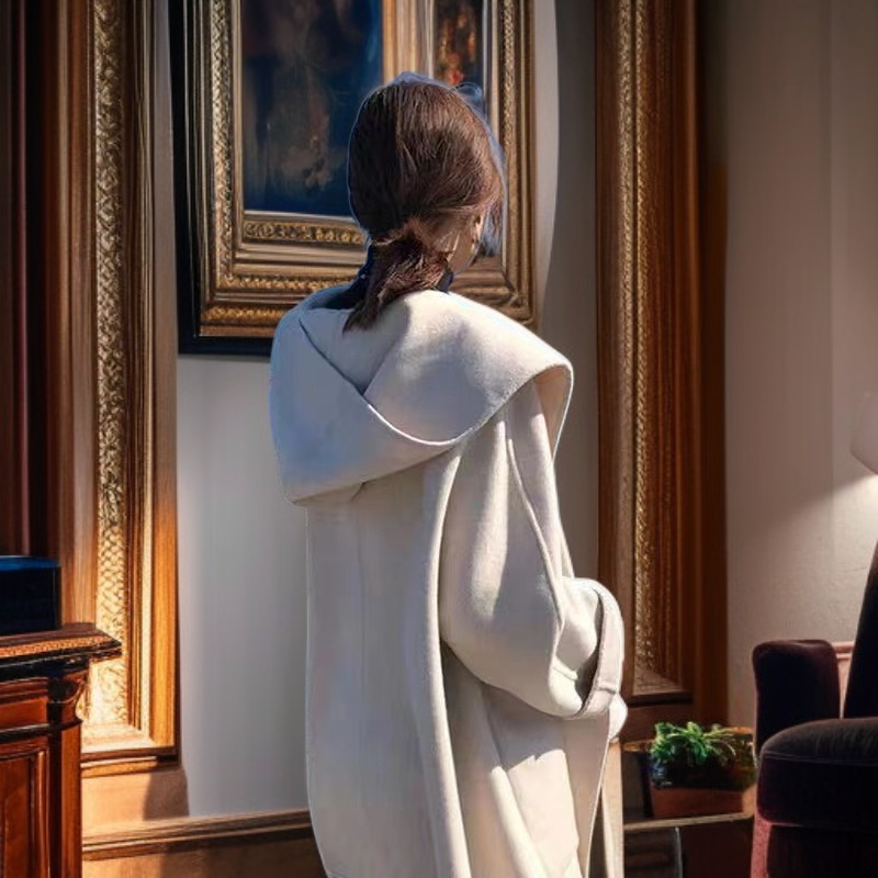 여학생용 짧은 트위드 코트 패션 트위드 숏 코트