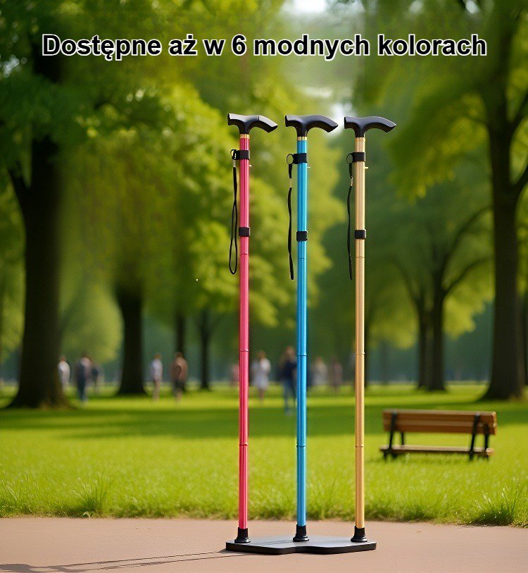 Aluminiowe teleskopowe kije trekkingowe w 6 kolorach