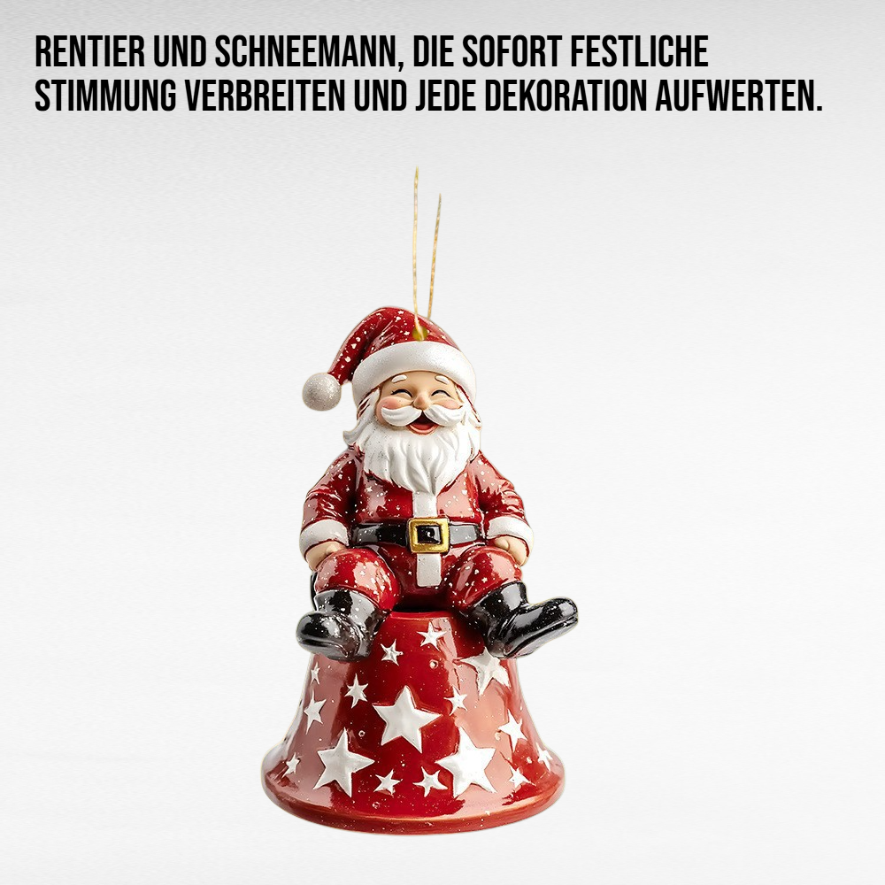 Weihnachts-Schlüsselanhänger Deko: Weihnachtsmann, Rentier, Schneemann  中文：圣诞钥匙扣装饰：圣诞老人、小鹿、雪人