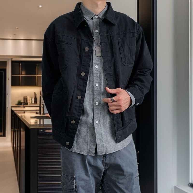 メンズジージャケット春モデルルーズカジュアルジャケットワークウェアジャケットメンズトップス