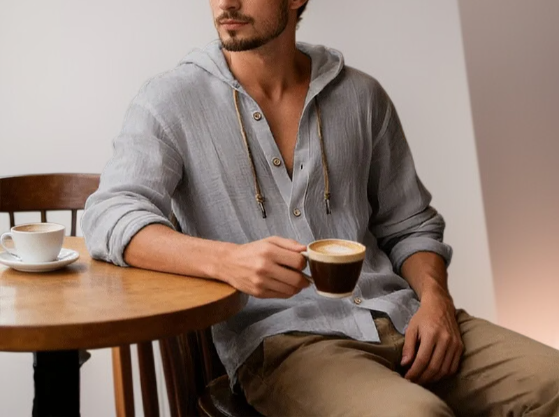 シンプルで合わせやすい無地メンズトップス