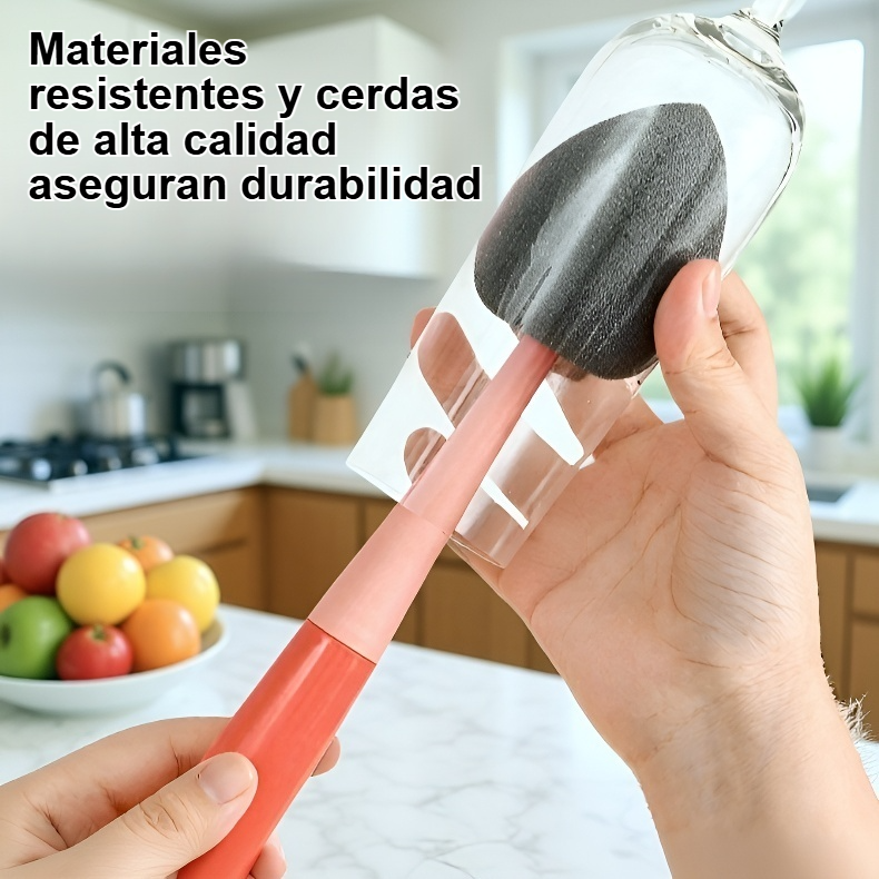 Cepillo de taza 3 en 1 limpiando una taza