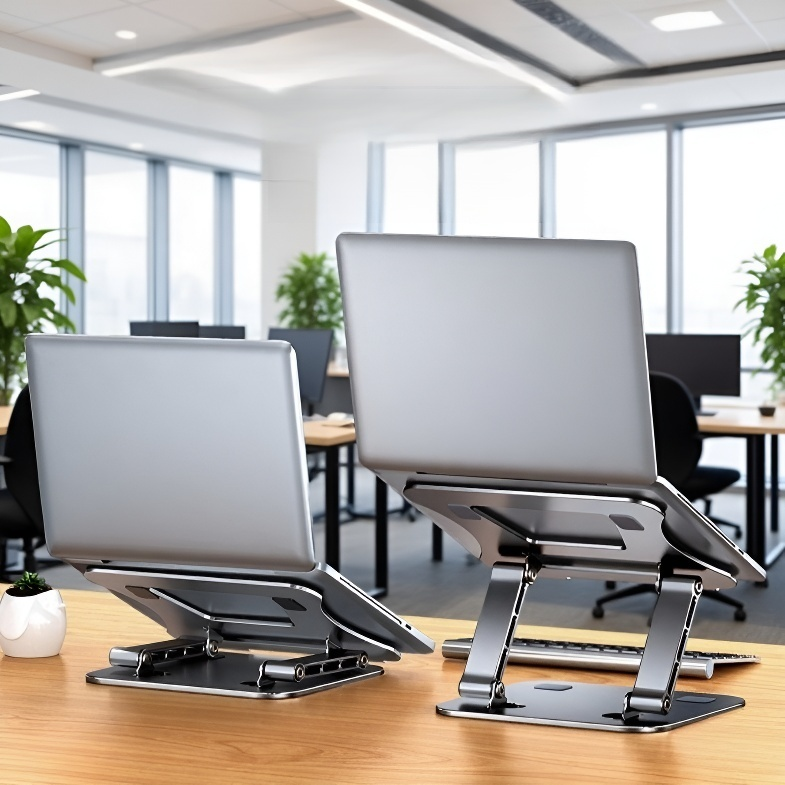 Desktop Height-Adjustable Foldable Carbon Steel Laptop Cooling Stand