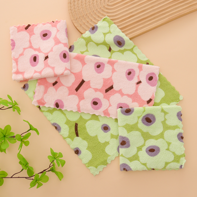 Pañuelo cuadrado estampado sin pelusa