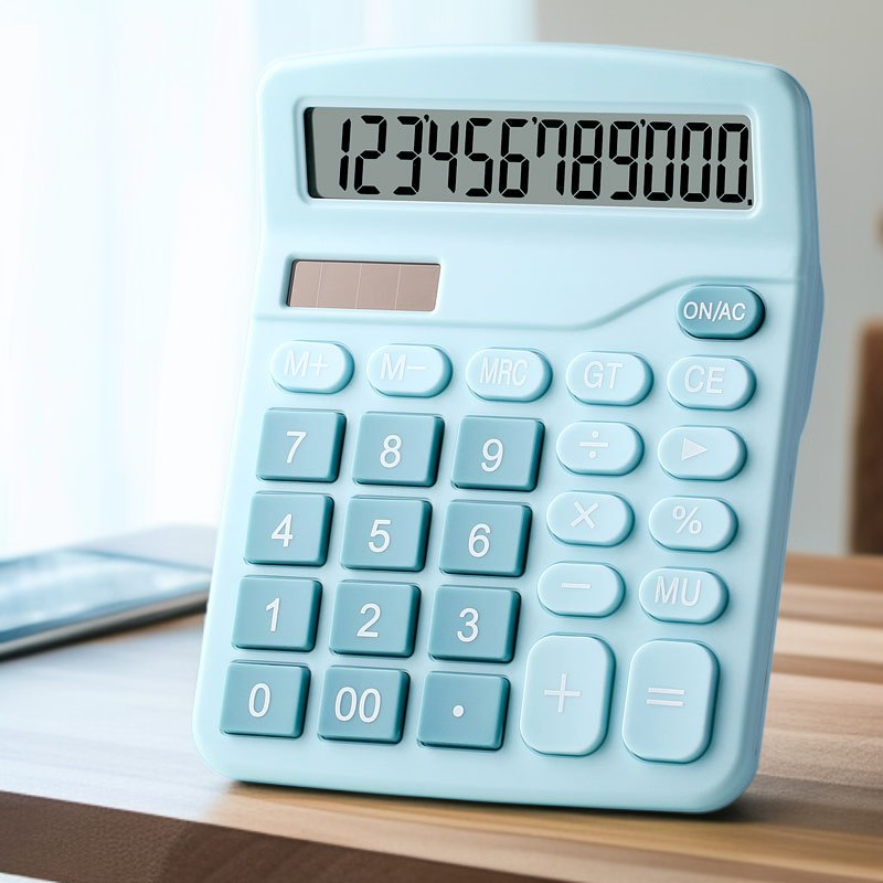 Calculadora portátil de estilo coreano para estudiantes.