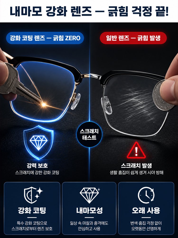 스마트 변색 블루라이트 차단 다초점 돋보기 안경