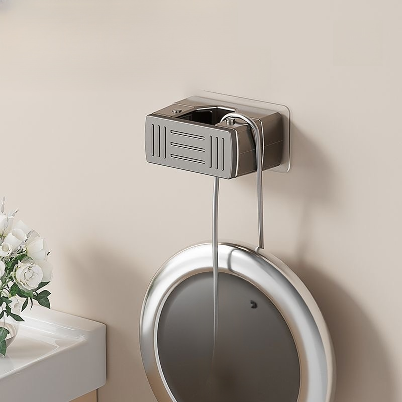 No-Drill Cleaning Tool Holder for Bathroom, Wall Hanging Storage Rack