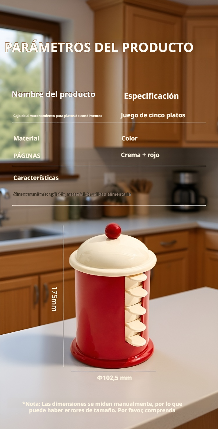 Plato organizador de condimentos resistente a la humedad