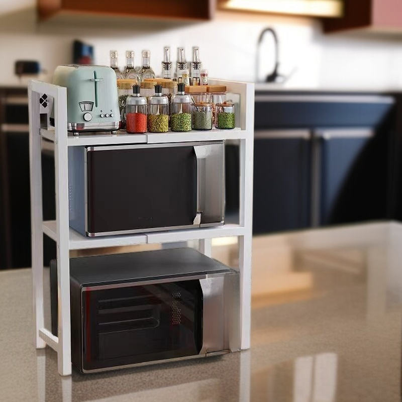 ชั้นวางของสำหรับเตาอบและของใช้ในบ้านบนเคาน์เตอร์