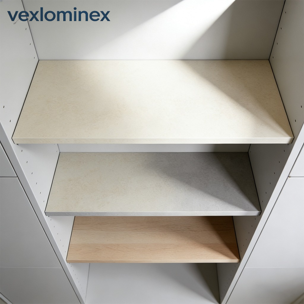 No-drill wardrobe shelves