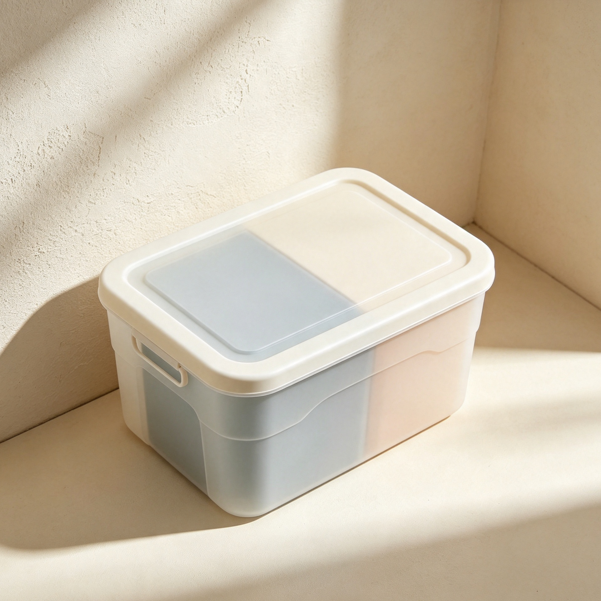 Clear plastic storage bins with secure lids